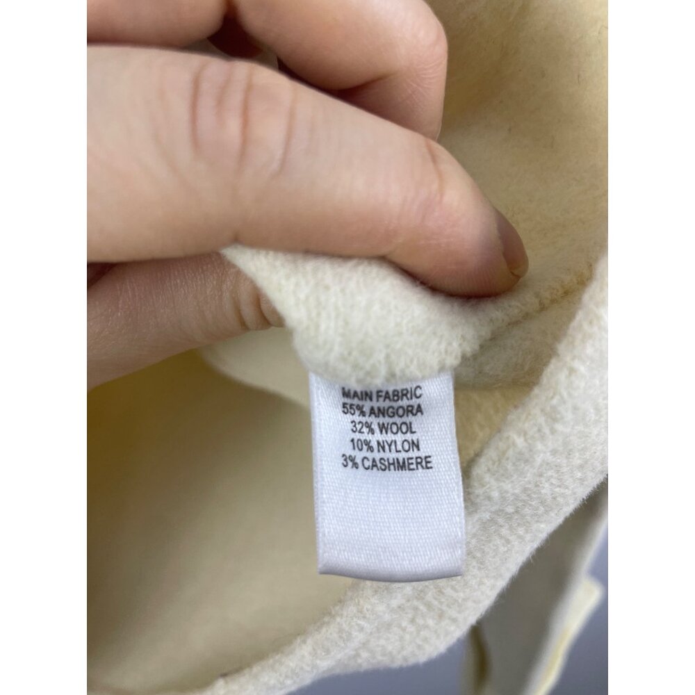 St. John Women's 6 Cashmere Wool Angora Old Money Neutral Blazer Cream - Picture 6 of 8